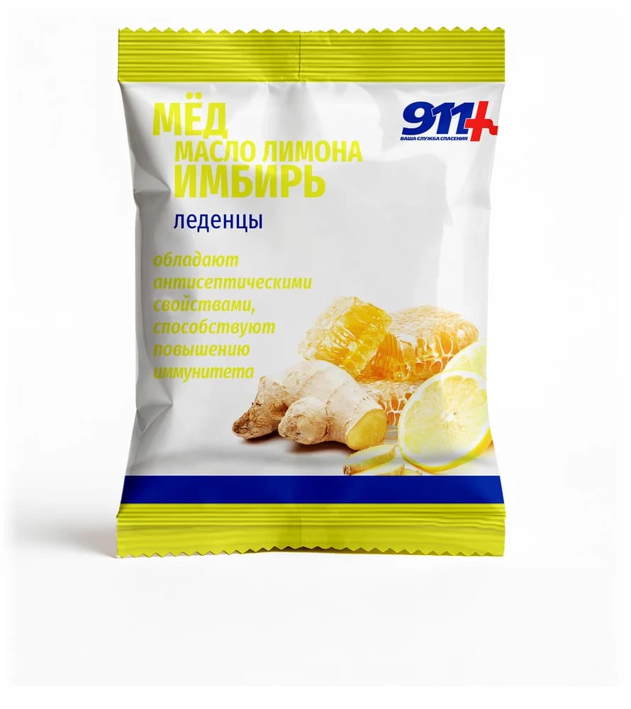 Леденцы Мед, Имбирь с Витамином С