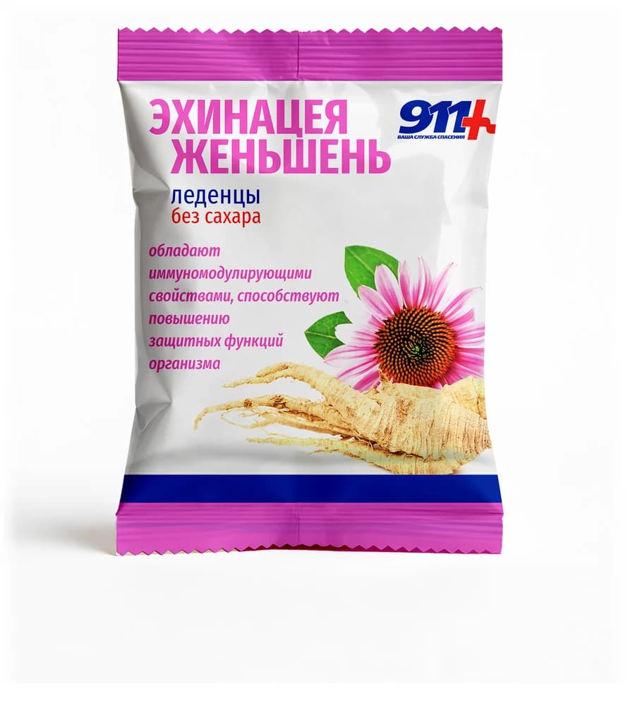 Леденцы Эхинацея, Женьшень с Витамином С без сахара