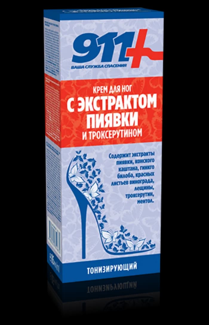 Крем для ног с Экстрактом пиявки и Троксерутином